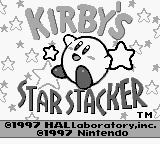 Kirby's Star Stacker (USA, Europe) Title Screen